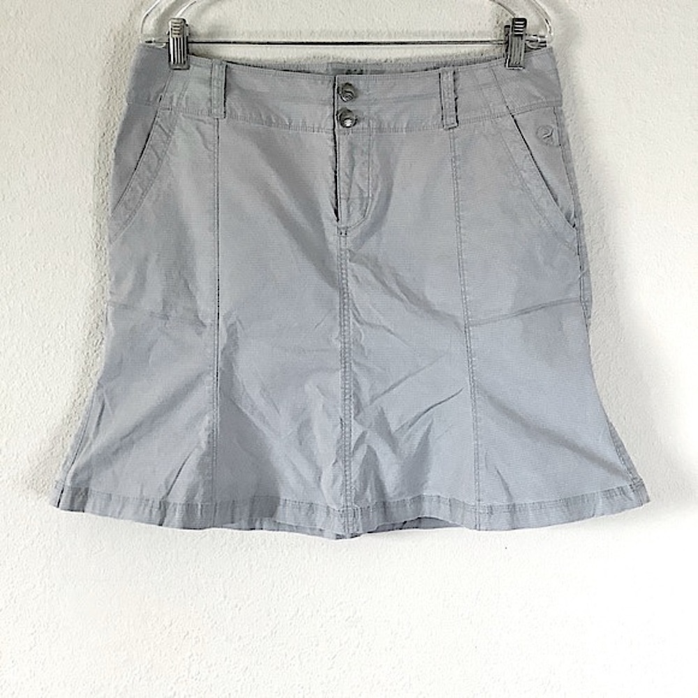 MOUNTAIN HARDWEAR Ripstop Hiking Skirt 10 Outdoor Camping Gorpcore Granola Gray